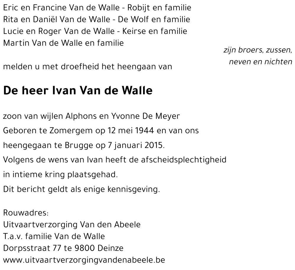 Ivan Van de Walle