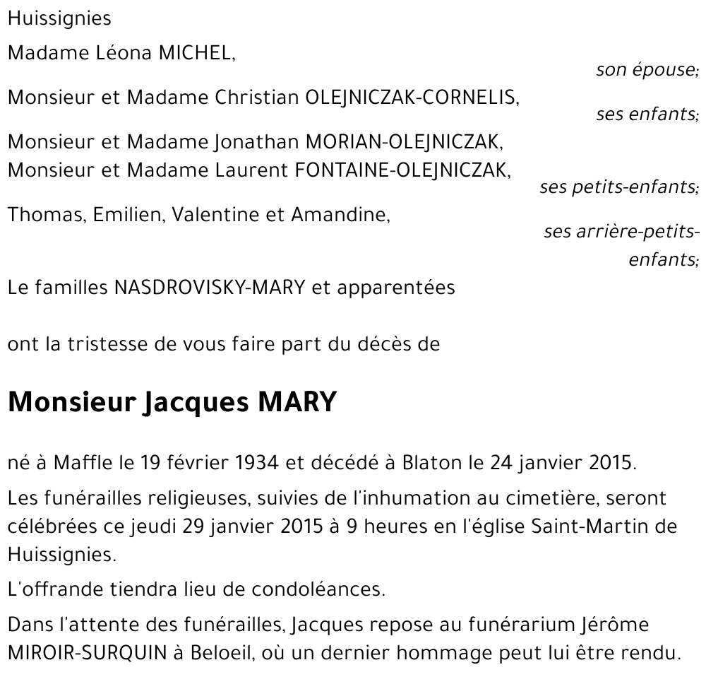 Jacques MARY