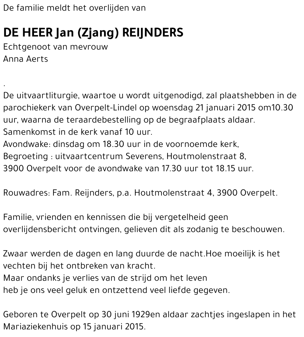 Jan (Zjang) Reijnders