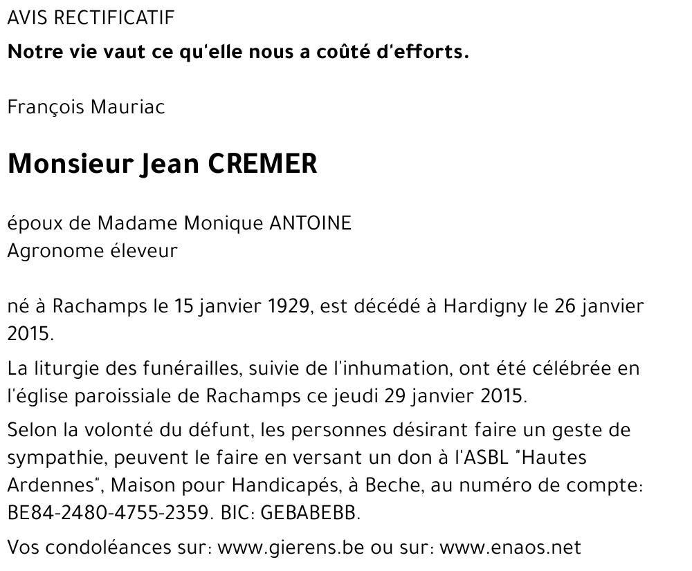 Jean CREMER