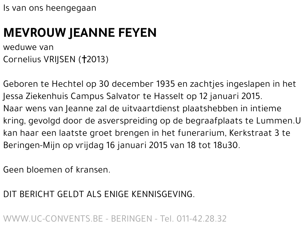 JEANNE FEYEN