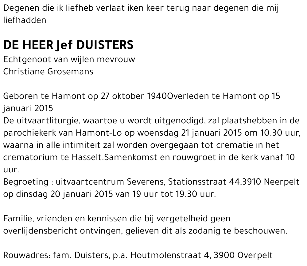 Jef Duisters
