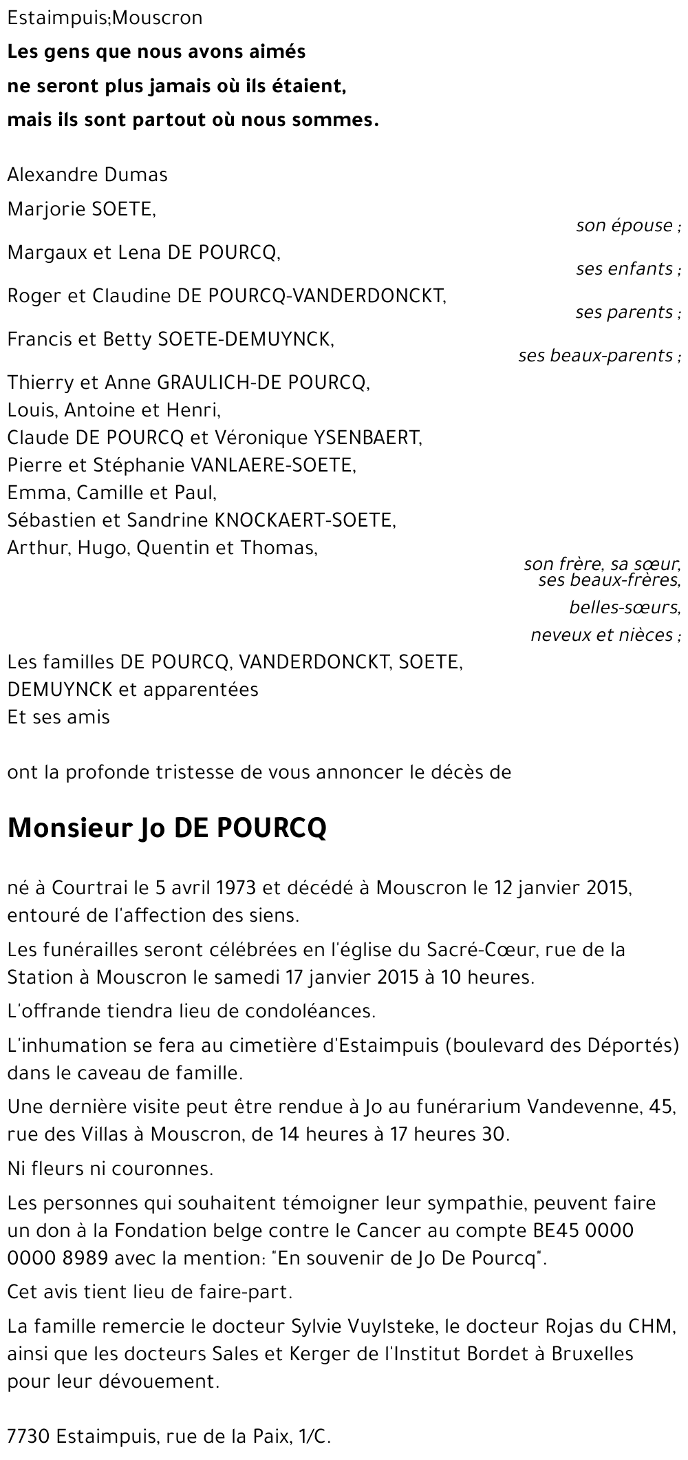 Jo DE POURCQ