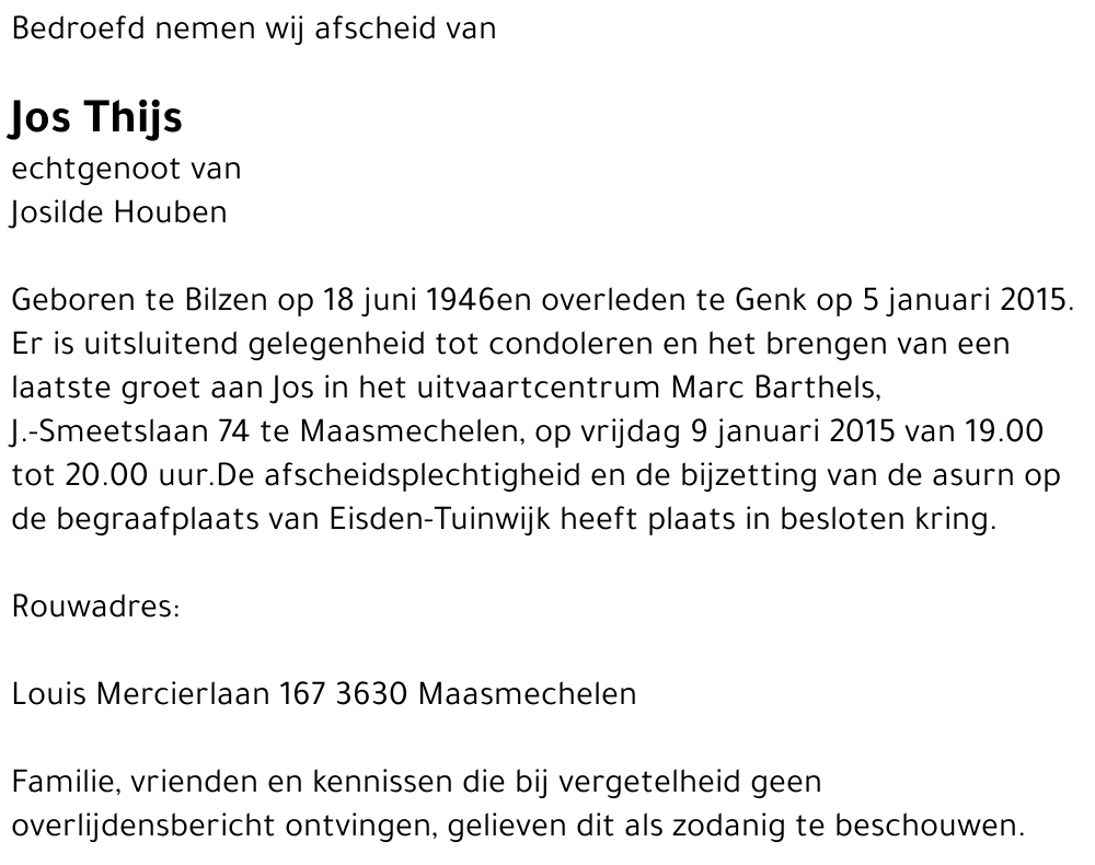 Jos Thijs