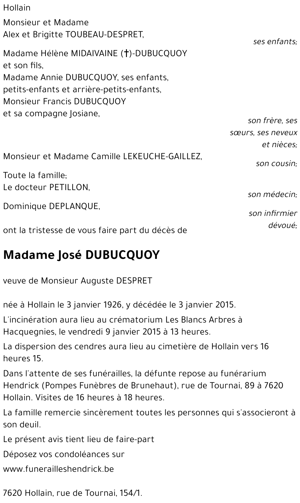 José DUBUCQUOY