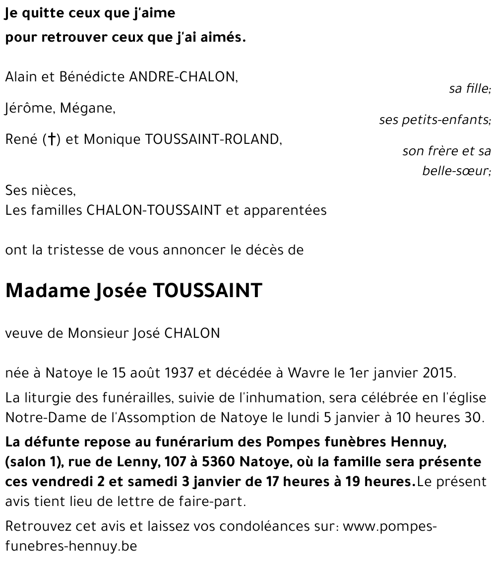 Josée TOUSSAINT
