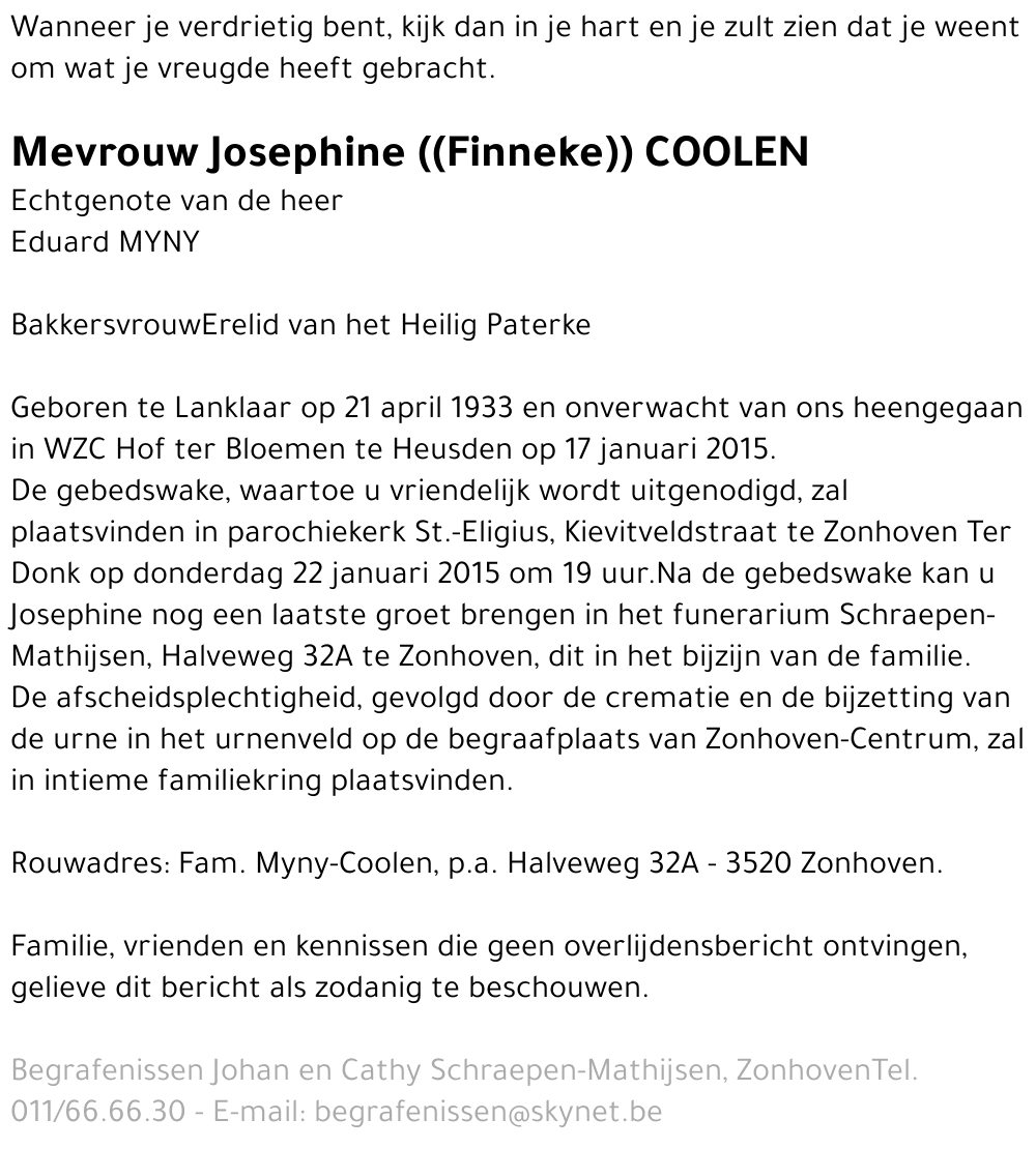 Josephine Coolen