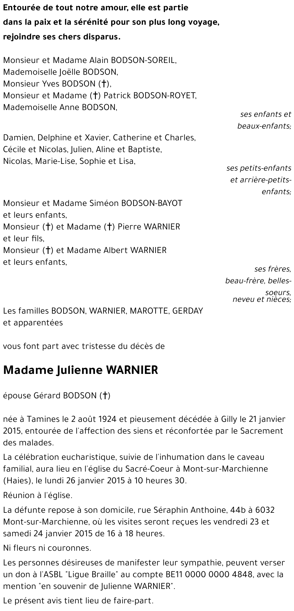 Julienne WARNIER