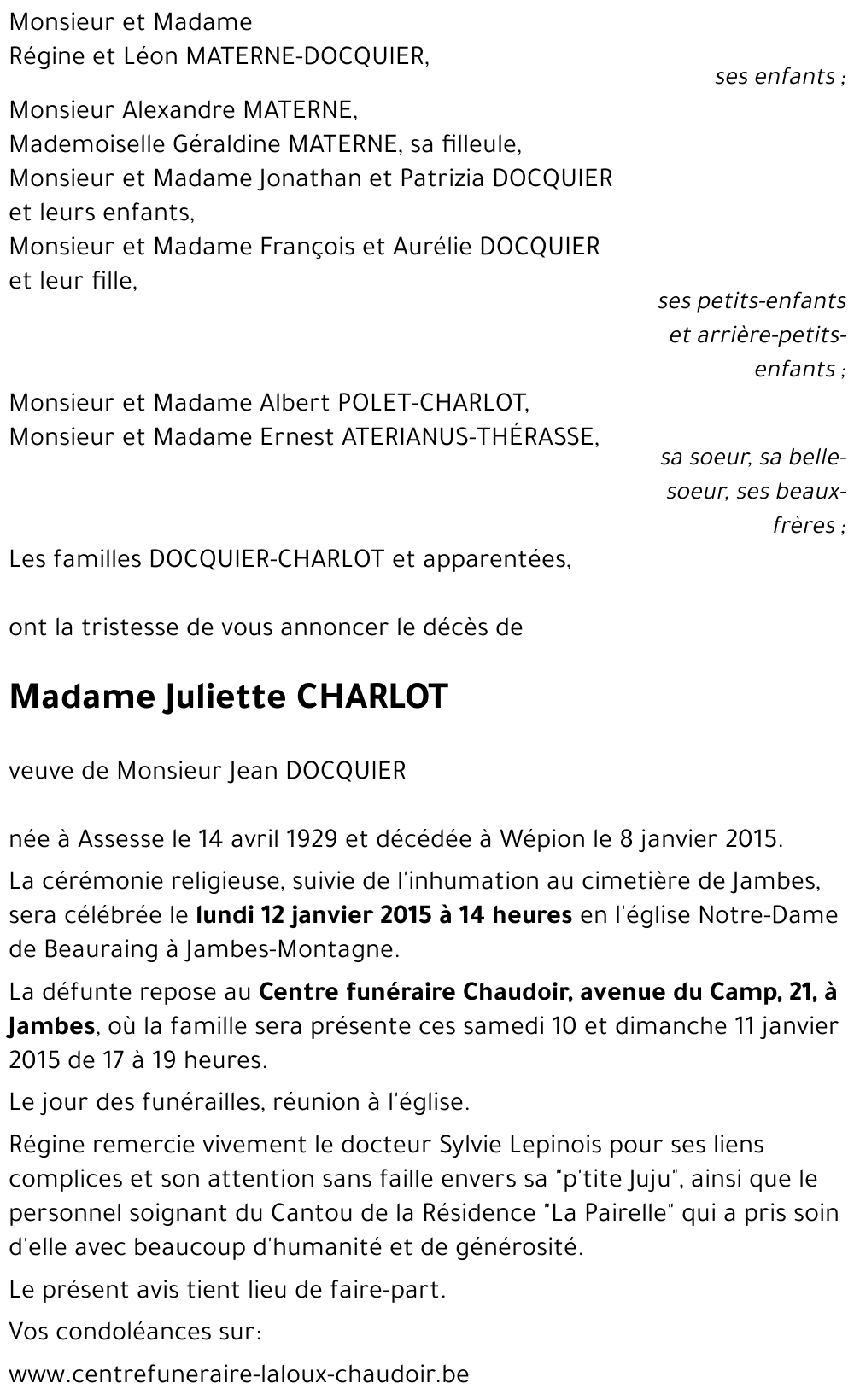 Juliette CHARLOT