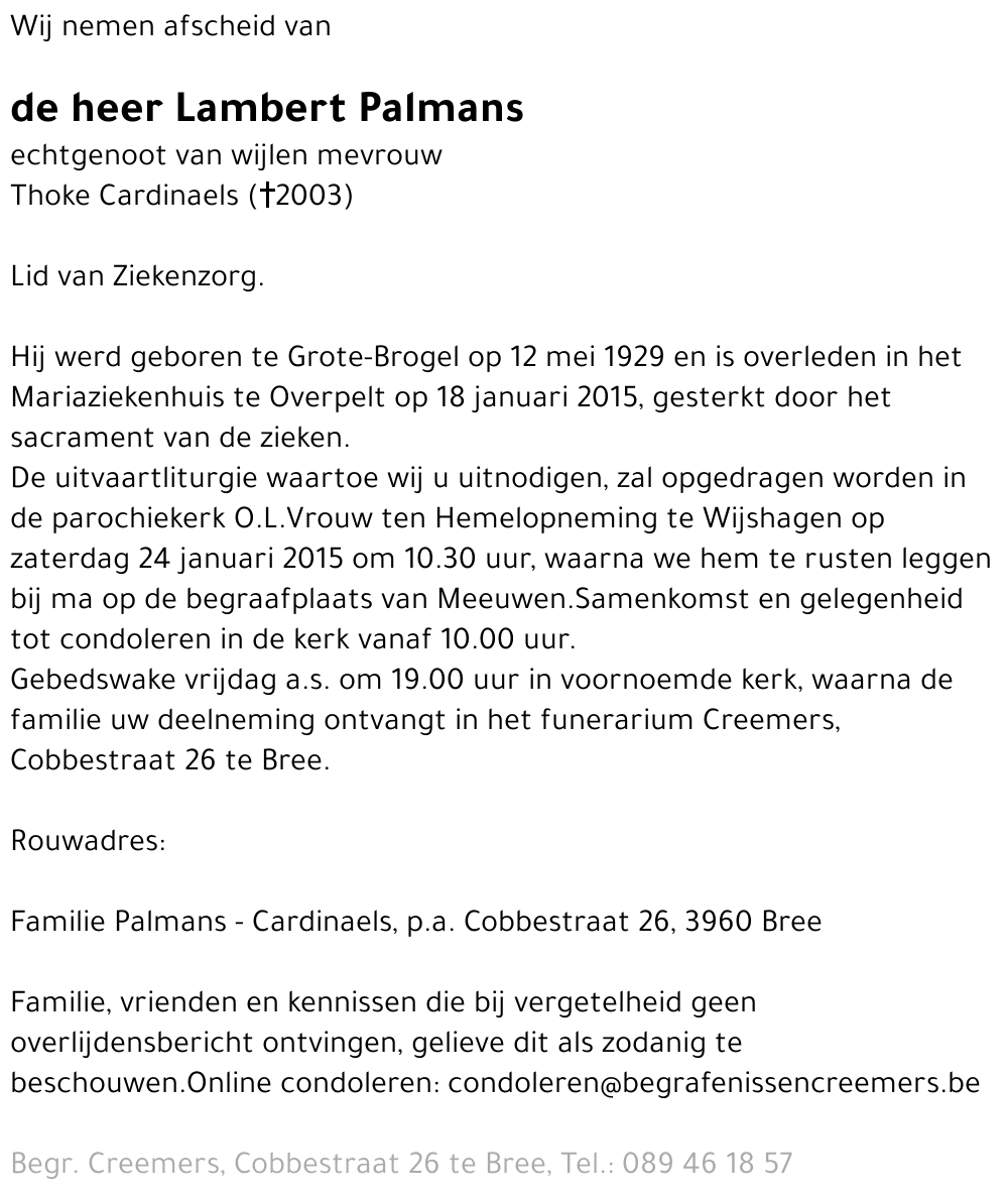 Lambert Palmans