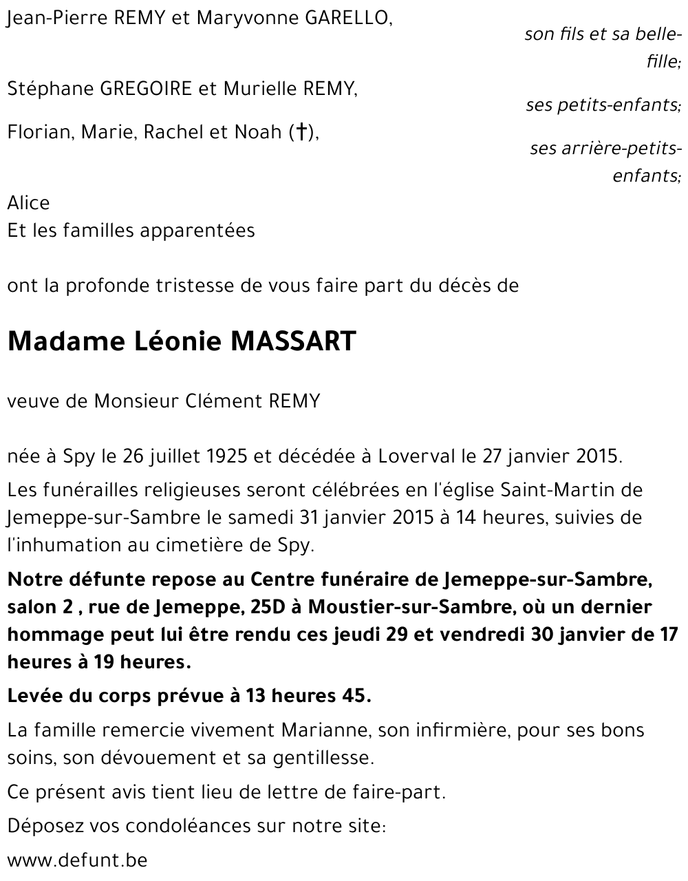 Léonie MASSART
