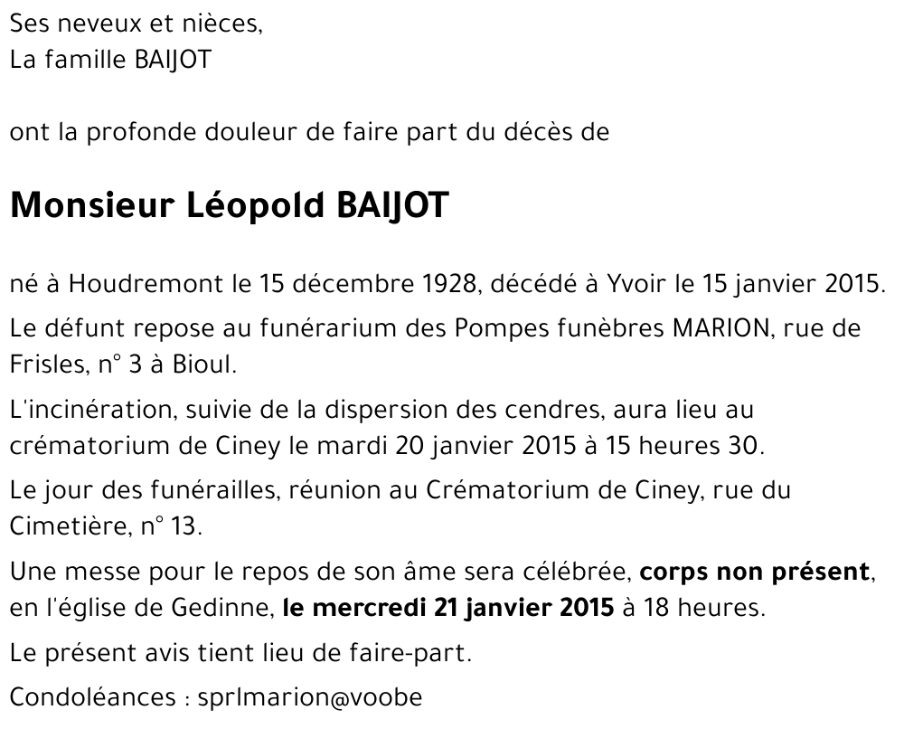 Léopold BAIJOT