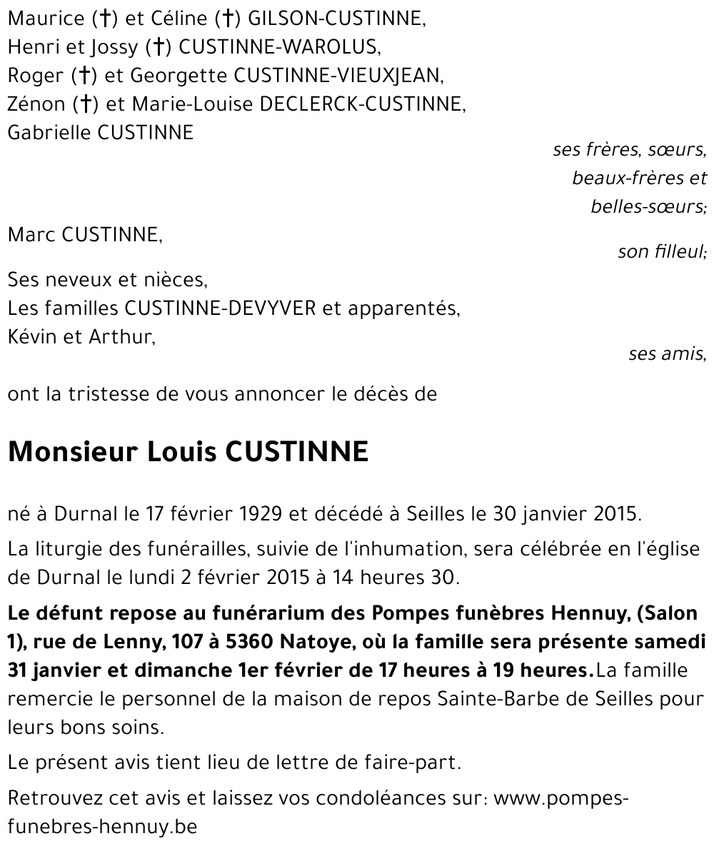 Louis CUSTINNE