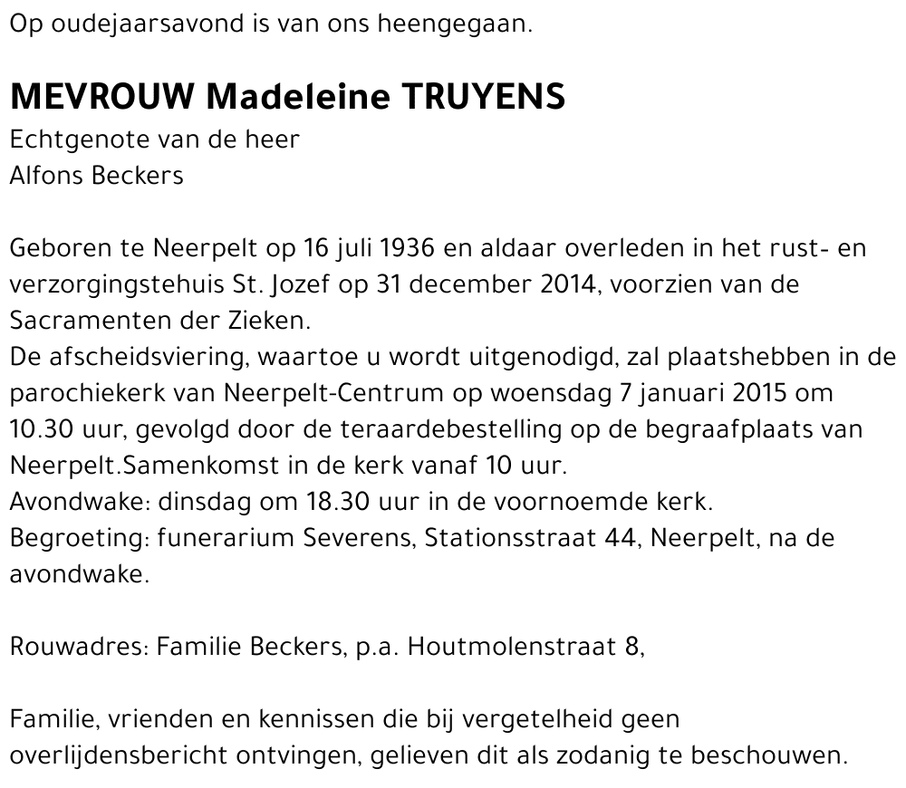Madeleine Truyens