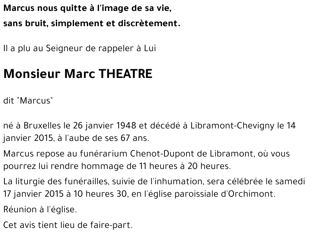 Marc THEATRE