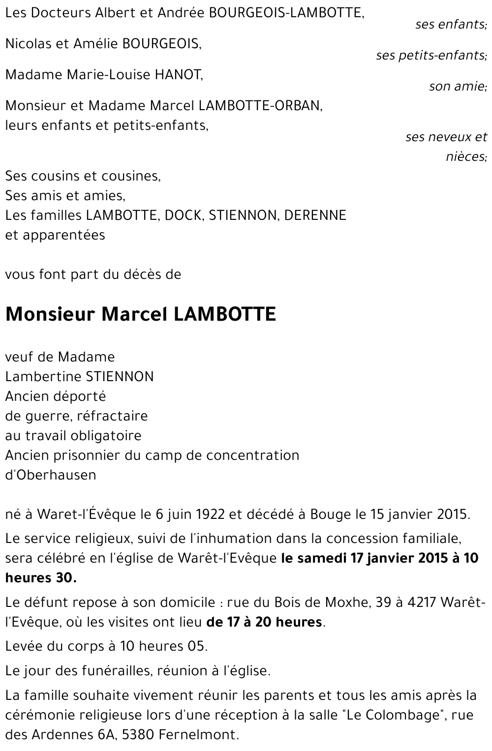Marcel LAMBOTTE
