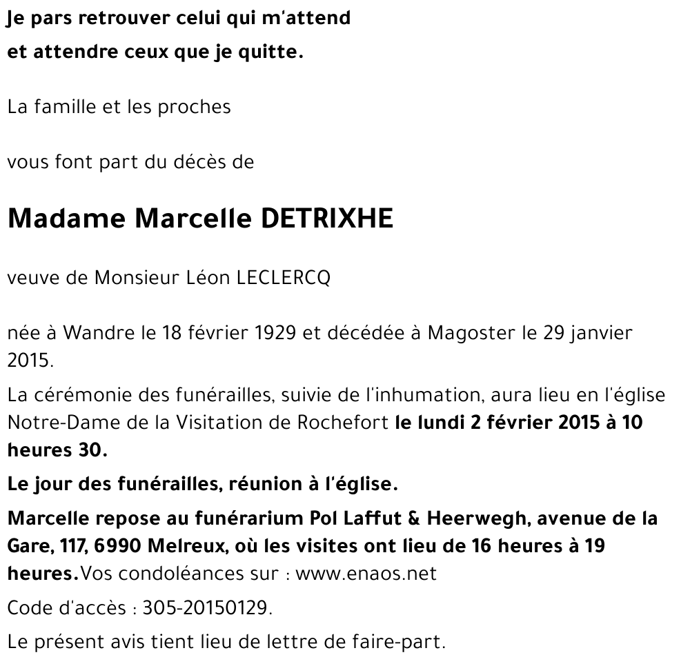 Marcelle DETRIXHE
