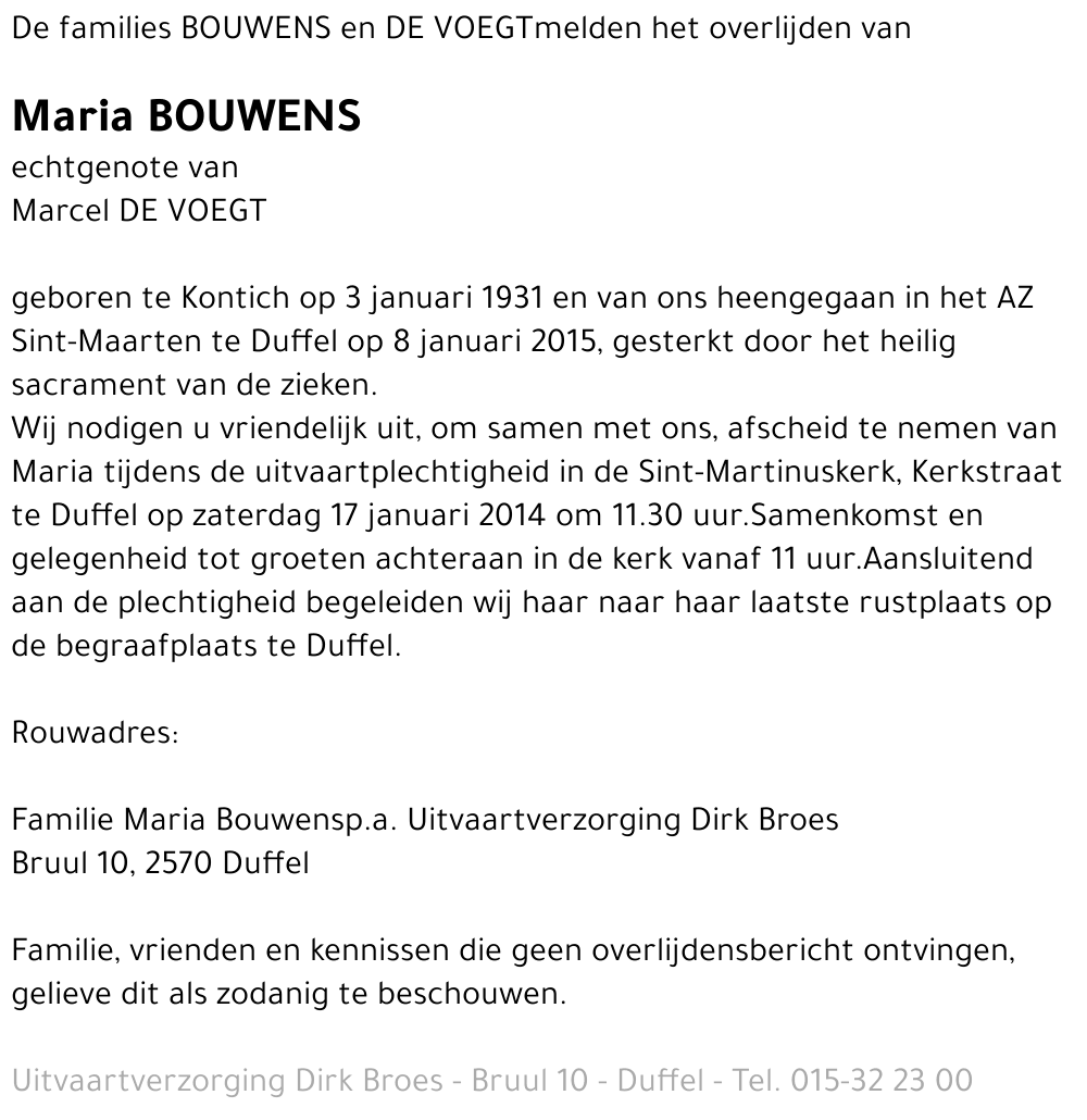 Maria Bouwens