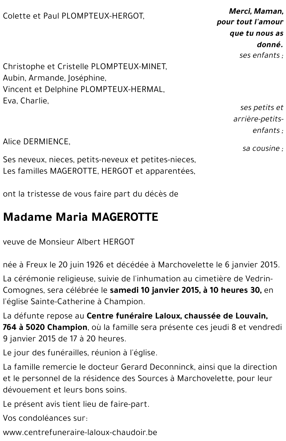 Maria MAGEROTTE