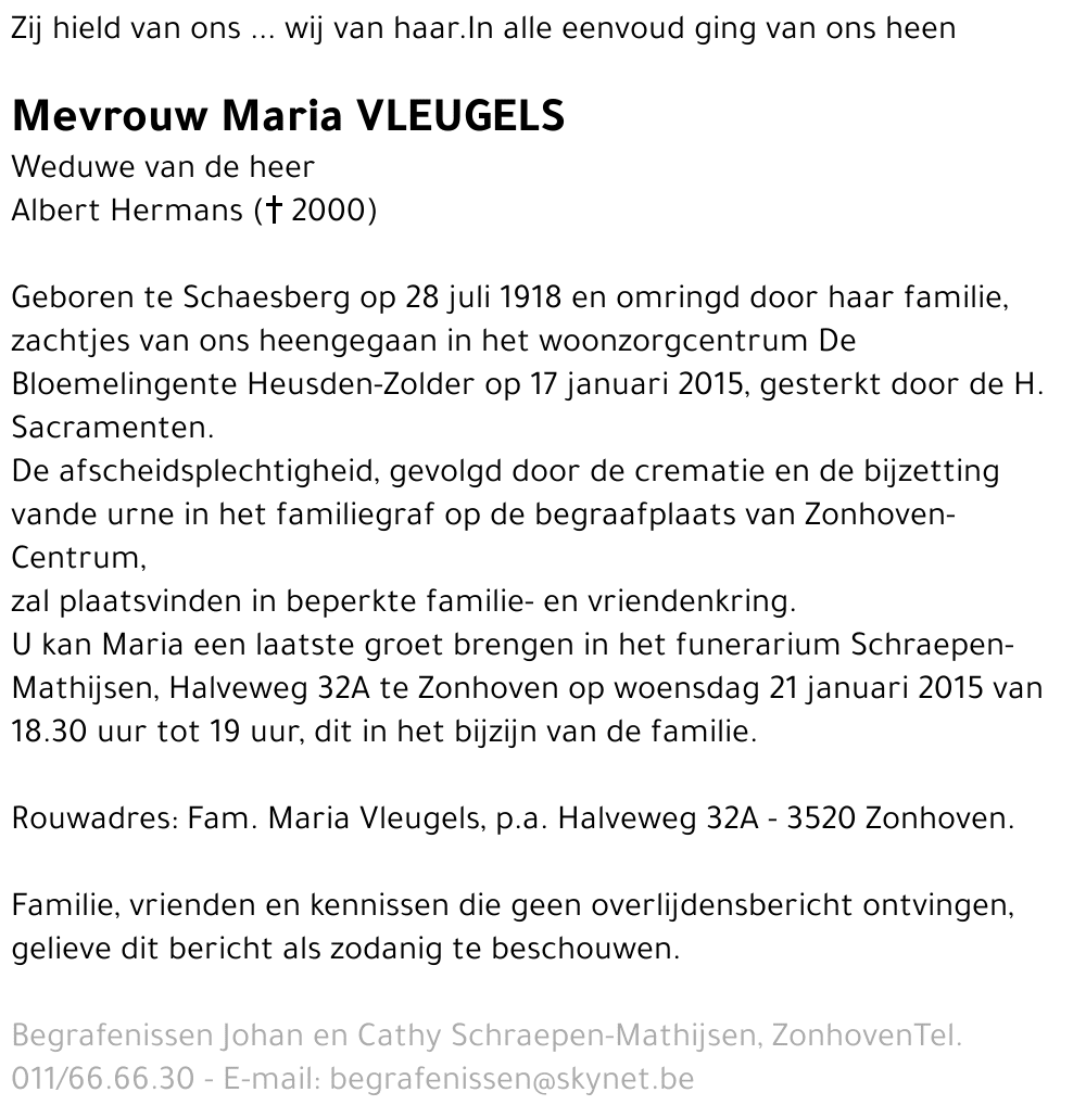 Maria Vleugels