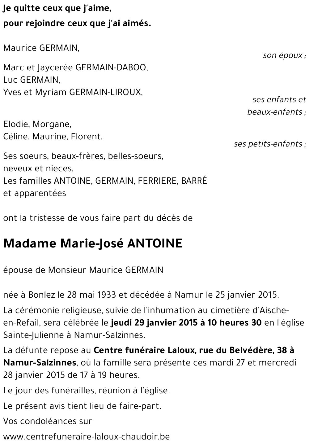 Marie-José ANTOINE