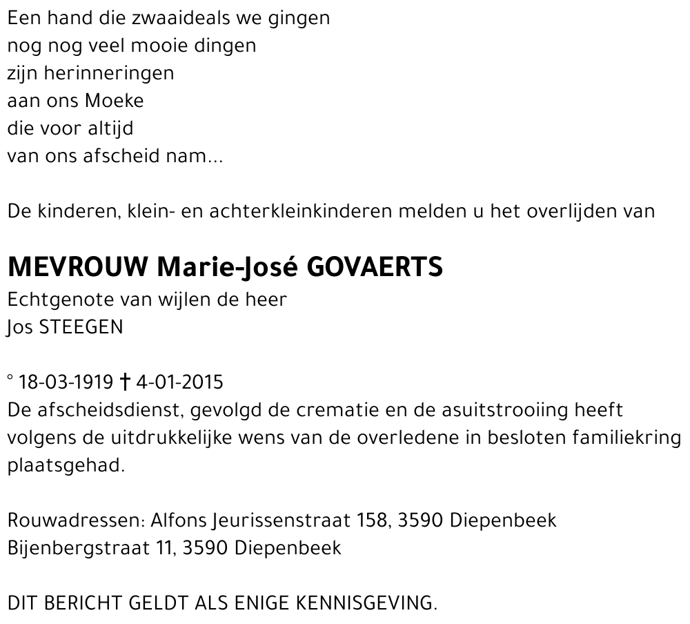 Marie-José Govaertsa