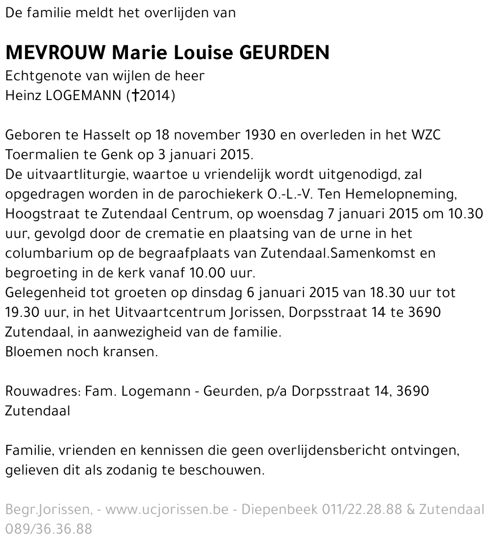 Marie Louise Geurden