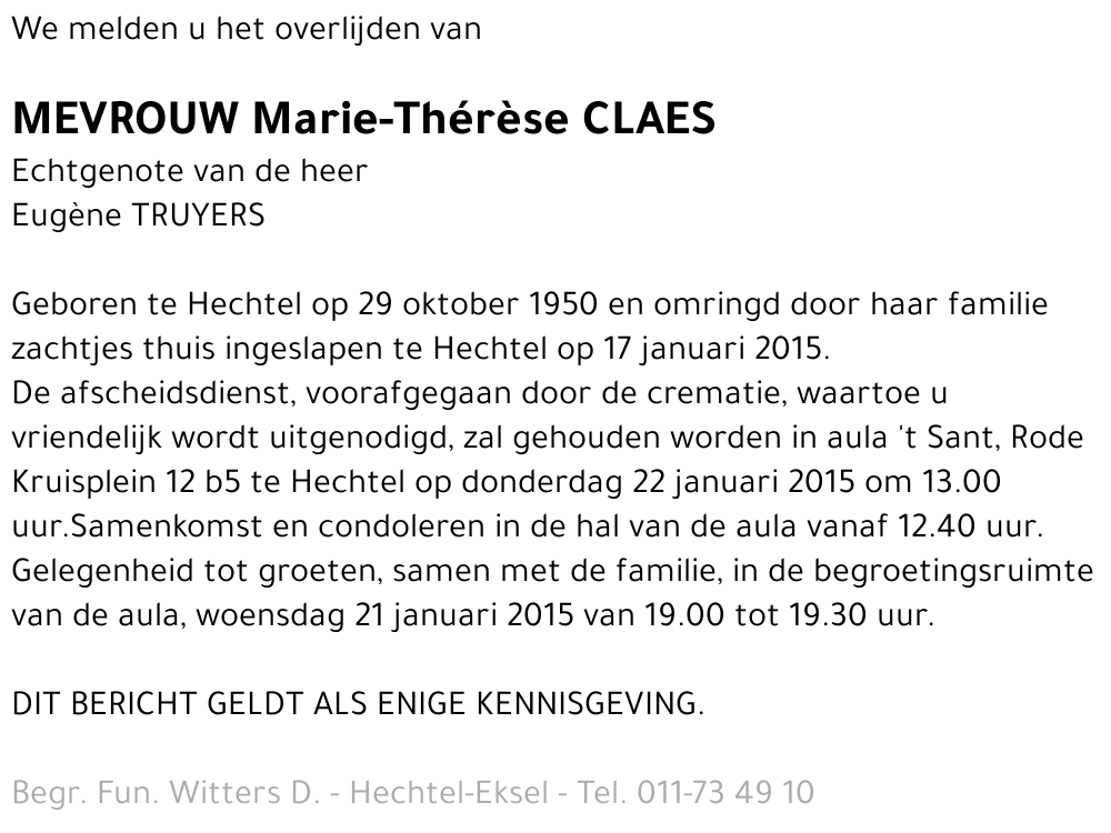 Marie-Thérèse CLAES