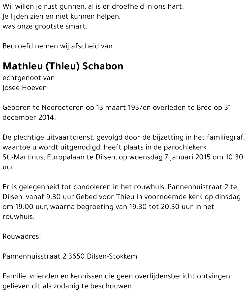 Mathieu (Thieu) Schabon