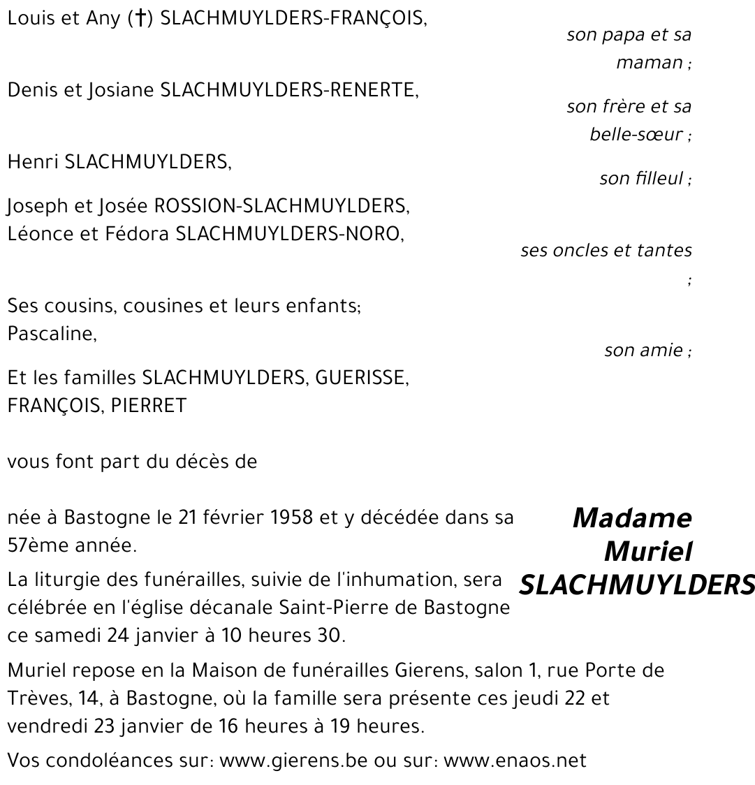 Muriel SLACHMUYLDERS