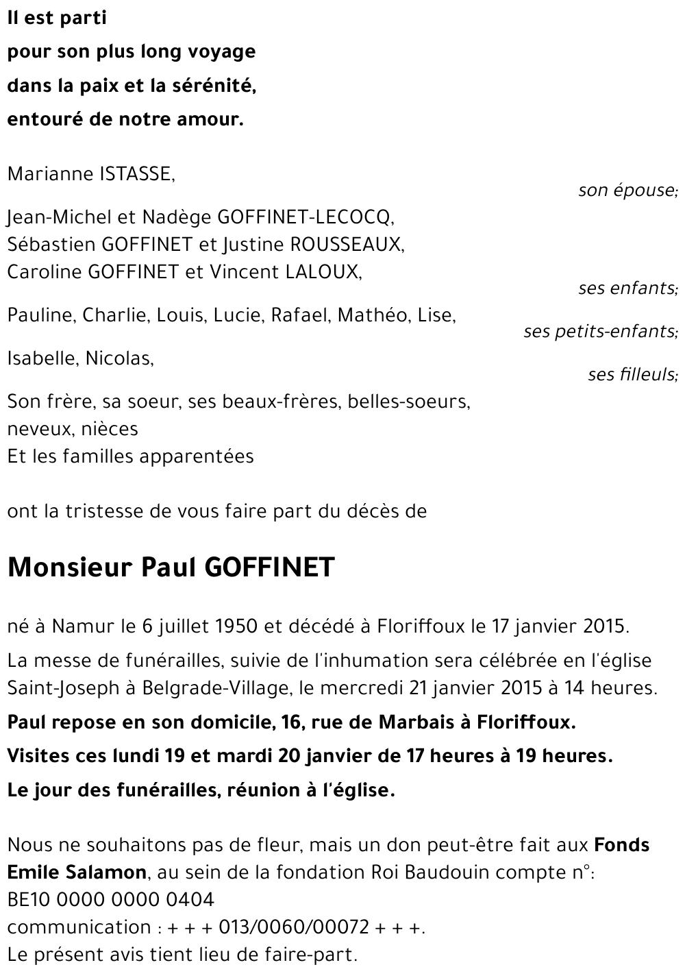 paul GOFFINET