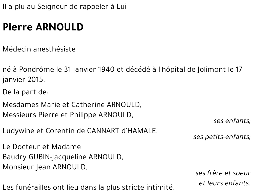 Pierre ARNOULD