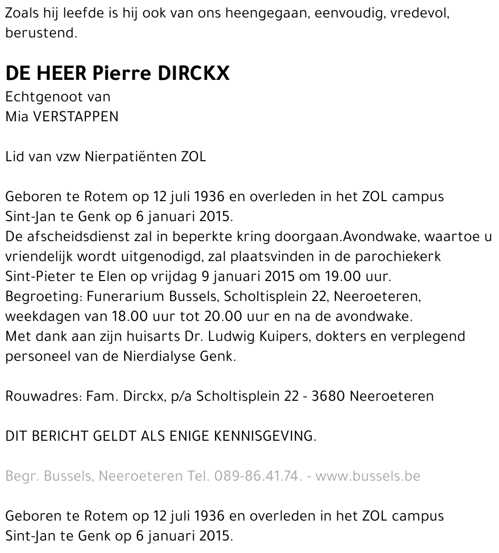 Pierre DIRCKX