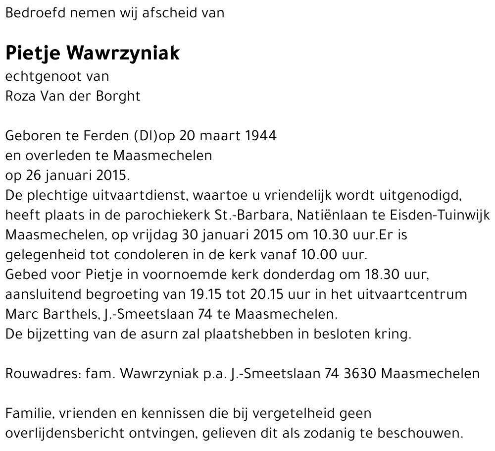 Pietje Wawrzyniak