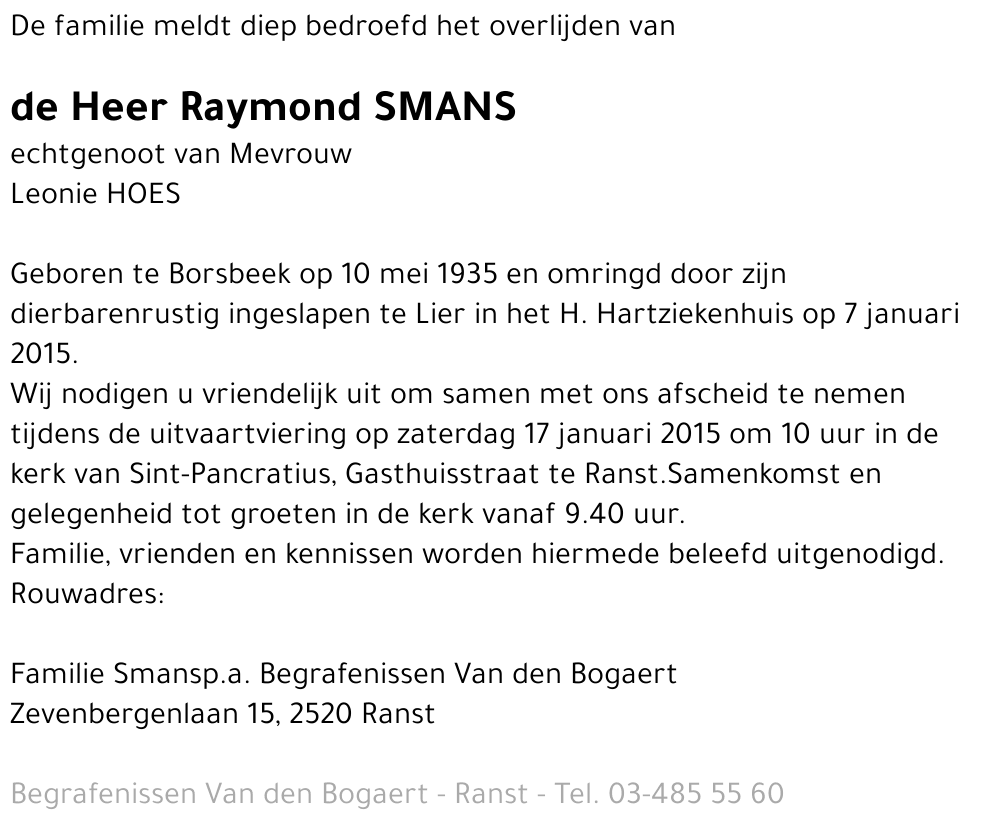 Raymond Smans