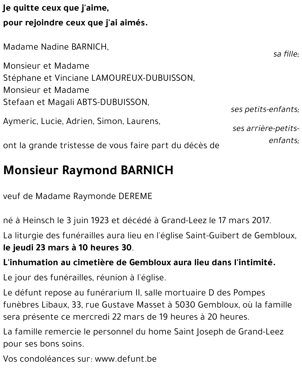 Raymonde DEREME
