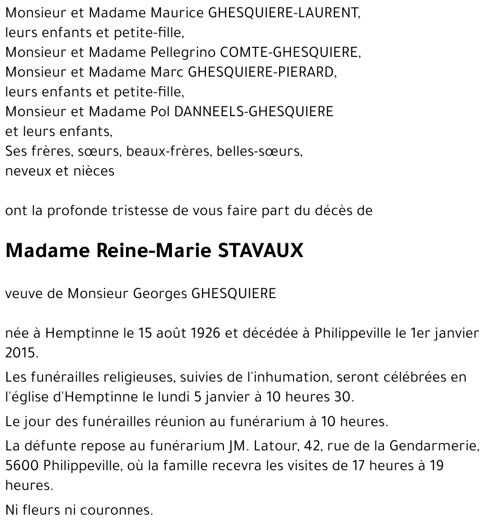 Reine - Marie Stavaux