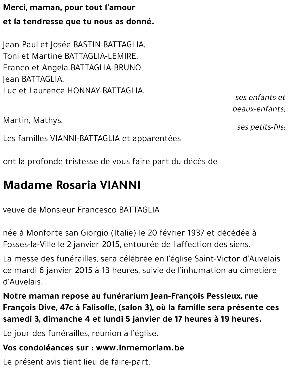 Rosaria VIANNI