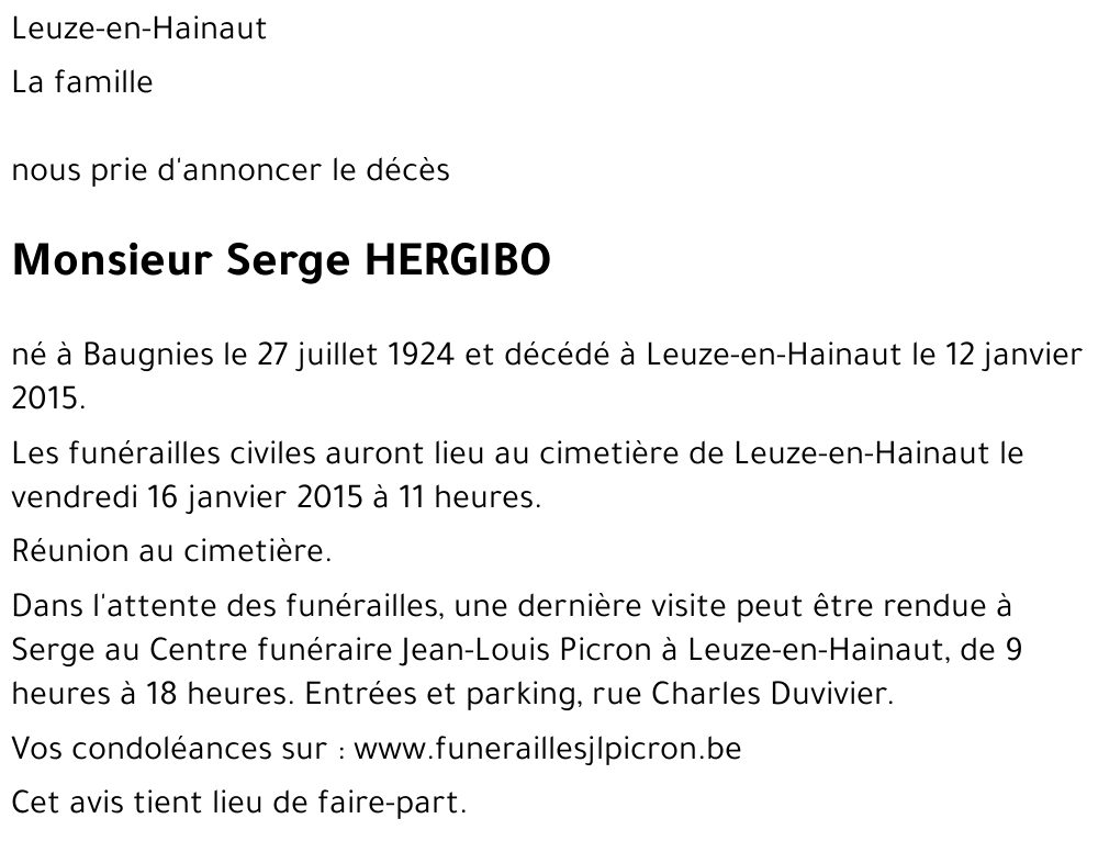 Serge HERGIBO