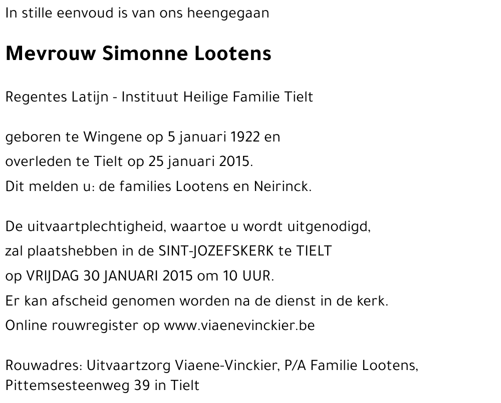 Simonne Lootens
