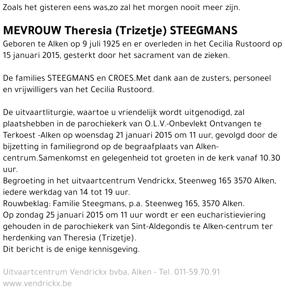 Theresia Steegmans