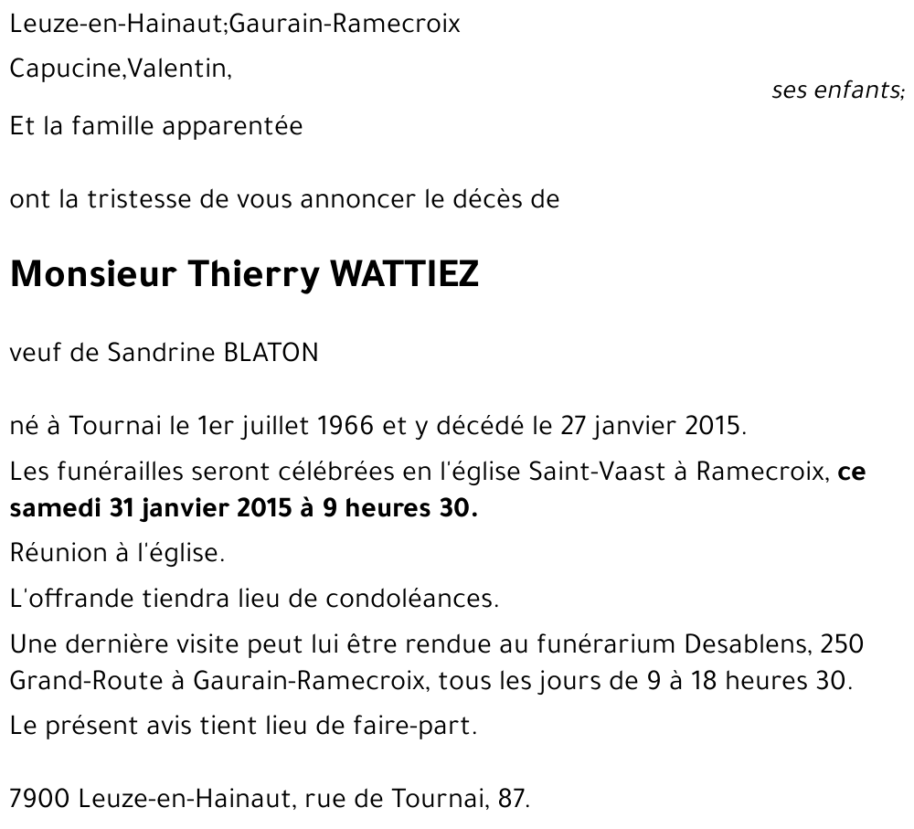 Thierry WATTIEZ