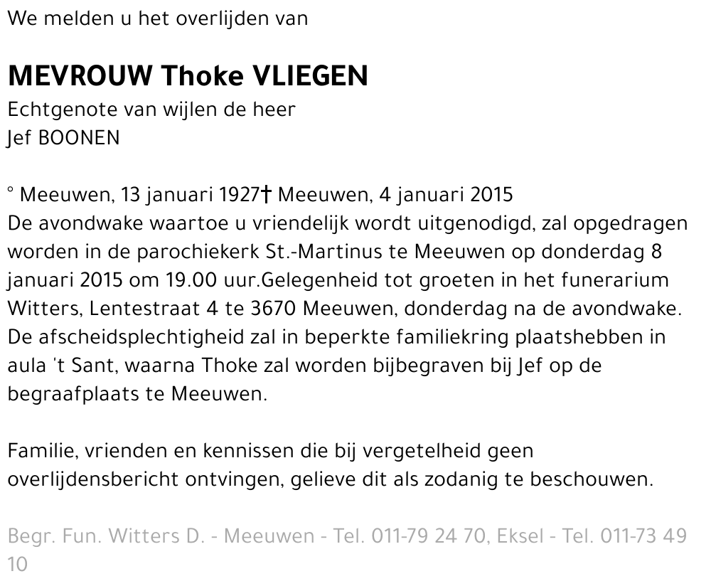Thoke Vliegen