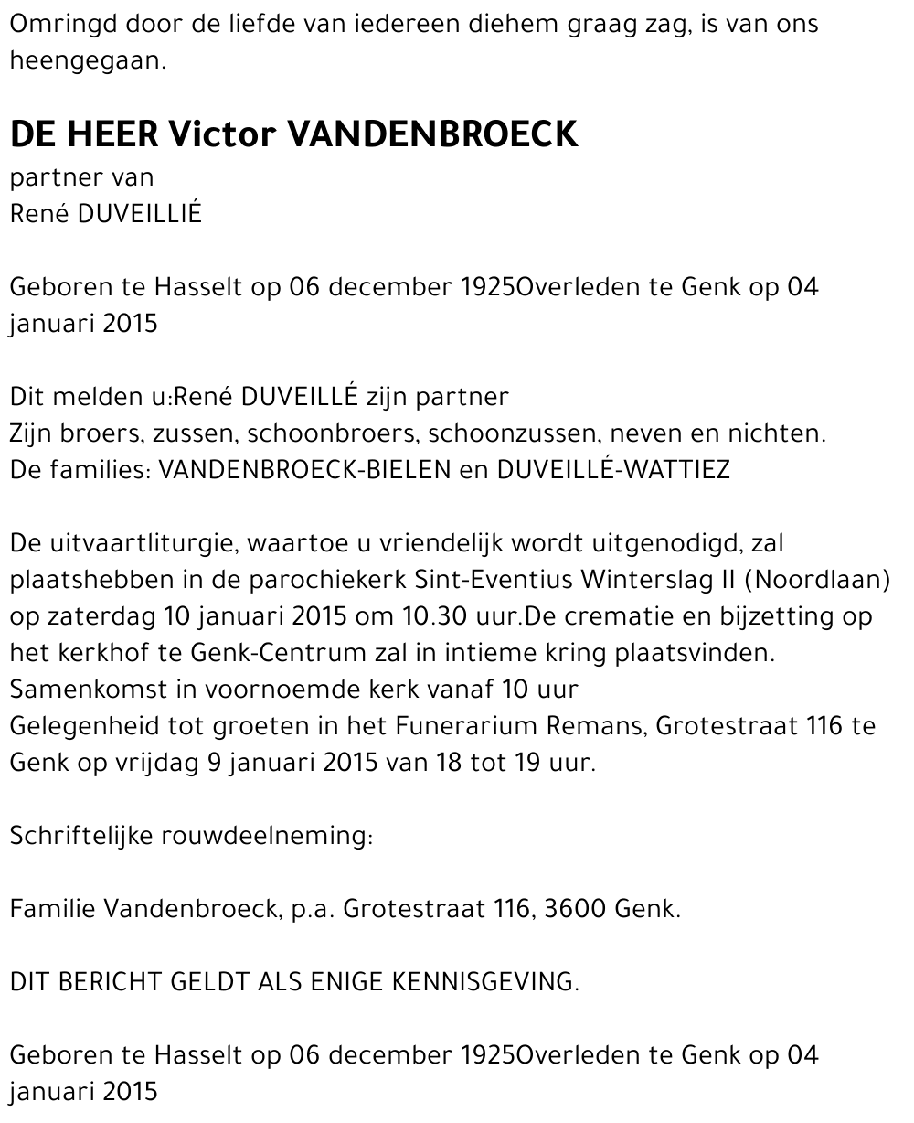 Victor VANDENBROECK