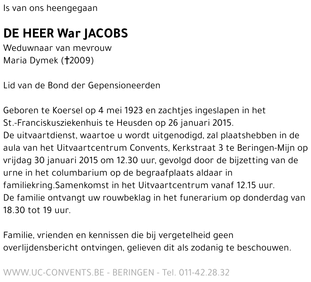 War Jacobs