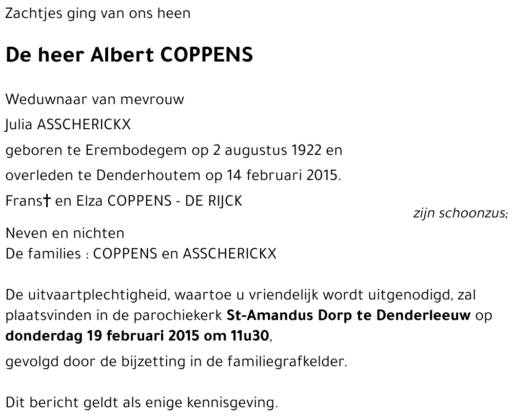 Albert COPPENS