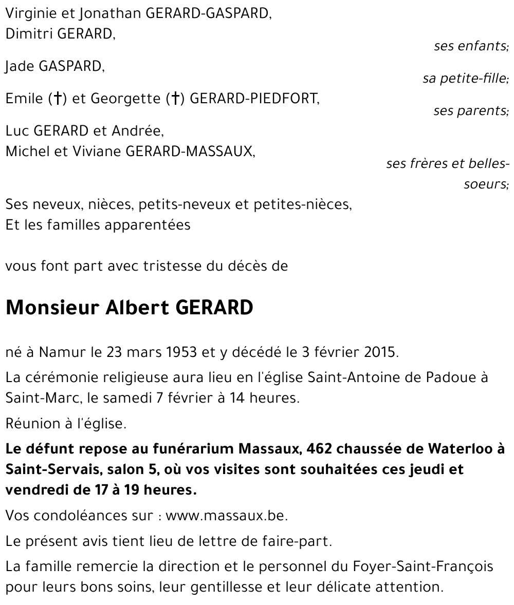 Albert GERARD