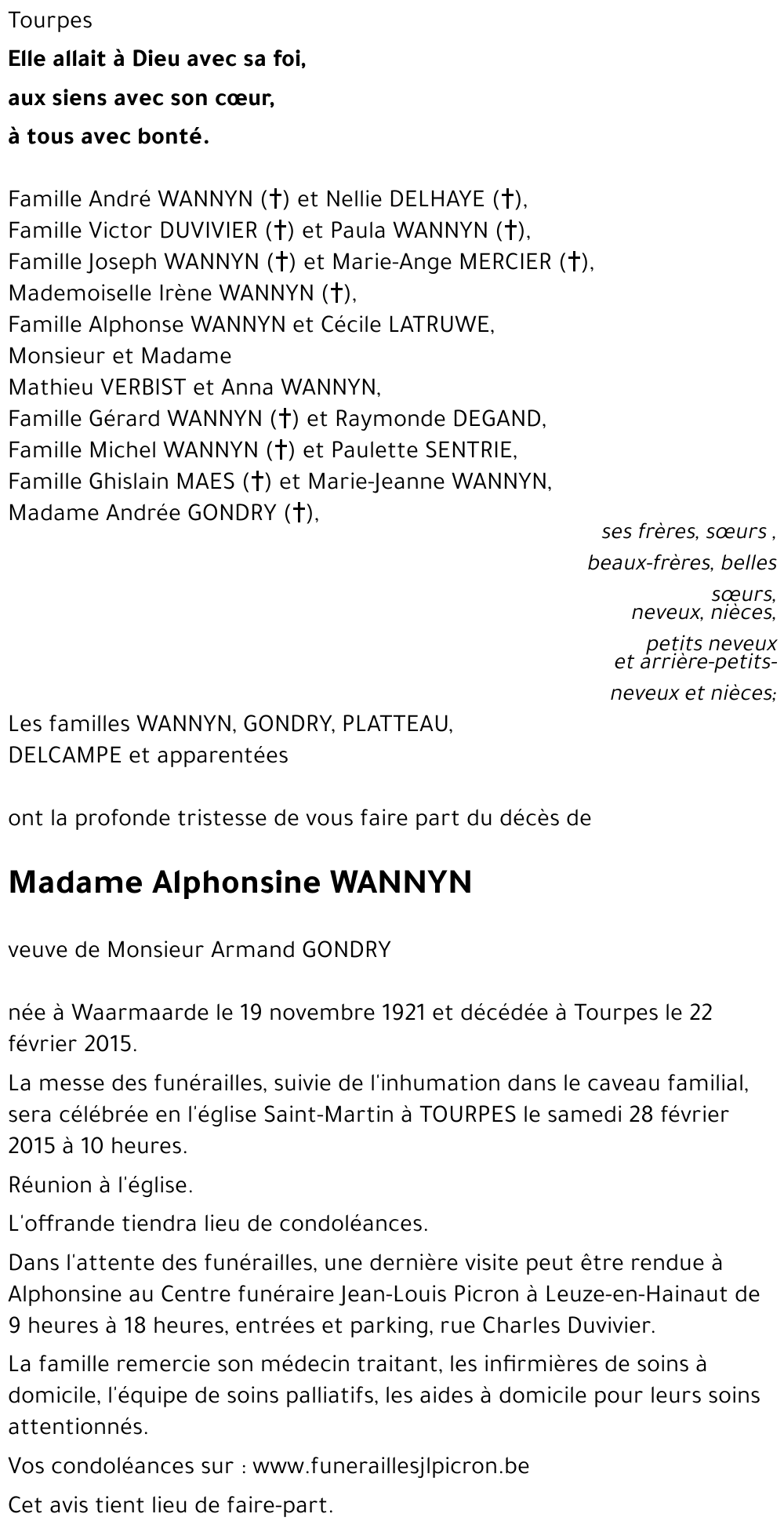 Alphonsine WANNYN