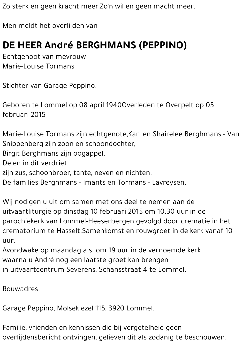 André Berghmans (Peppino)