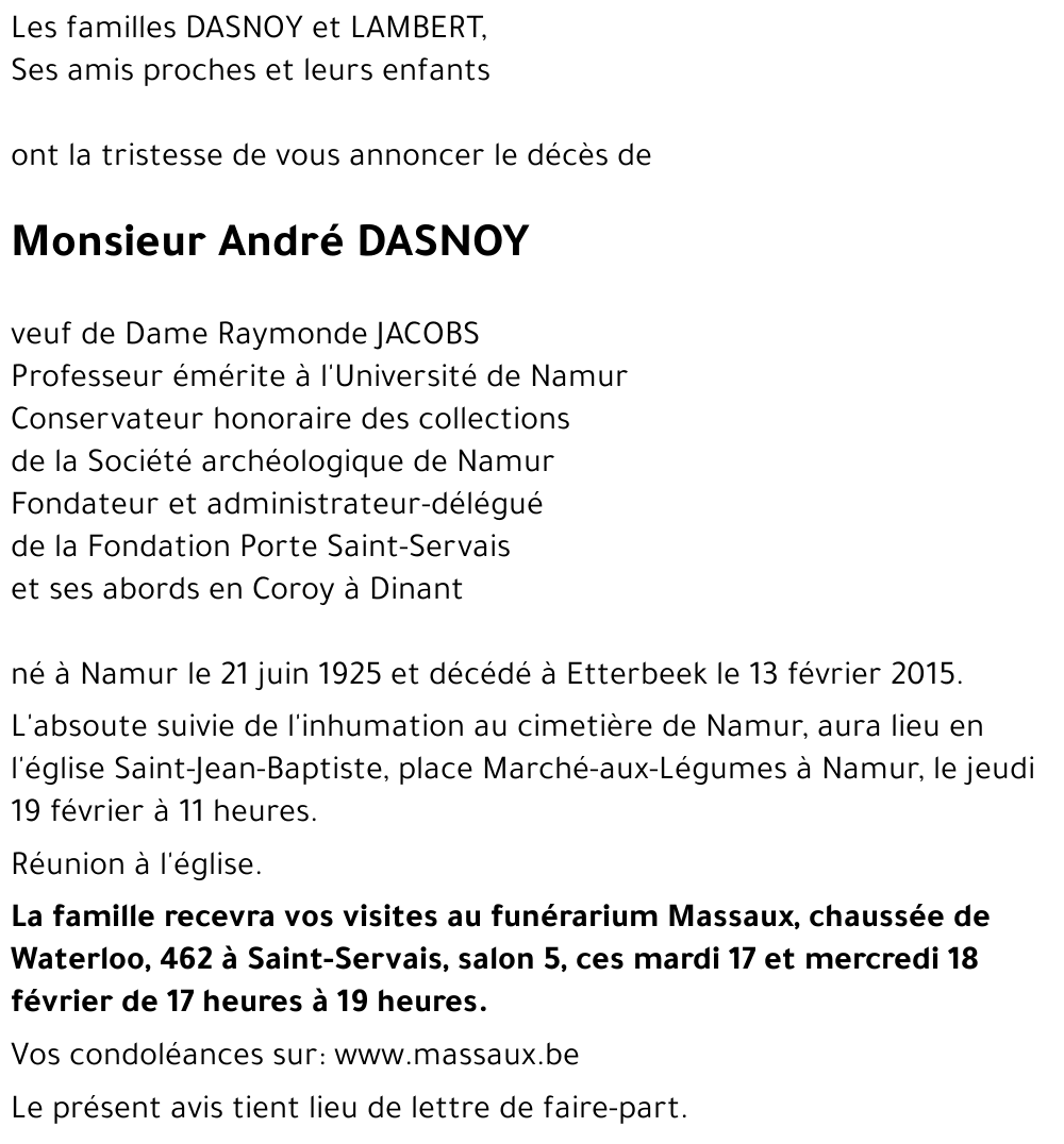 André DASNOY